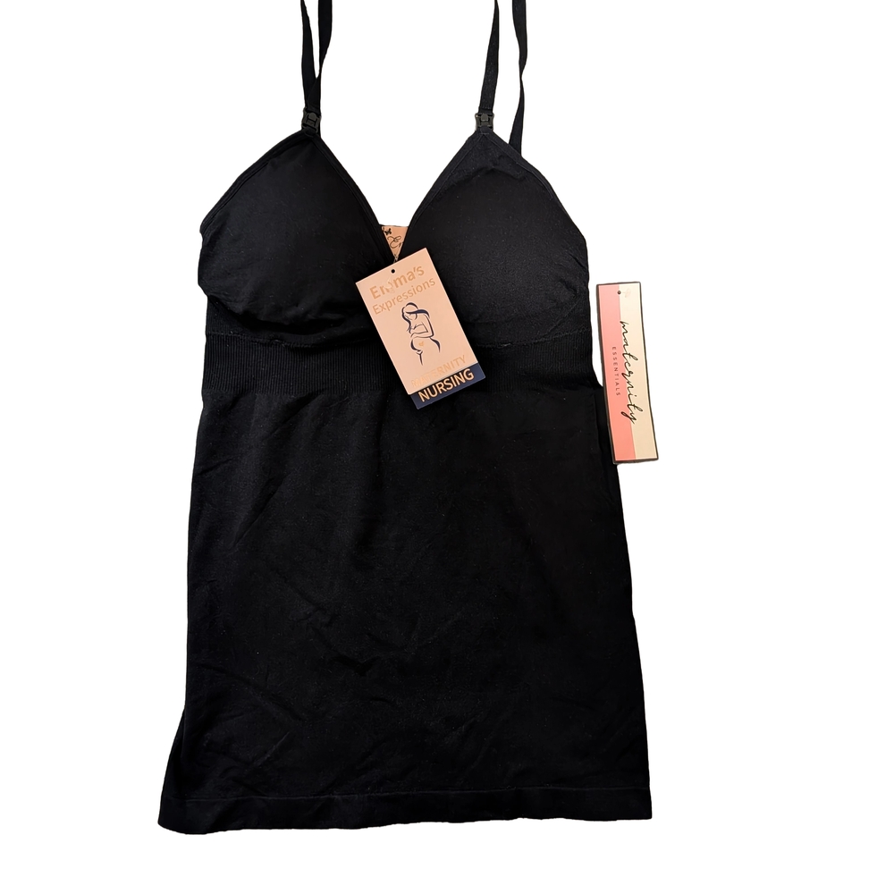 Expressions Black Maternity Nursing Dress